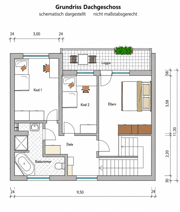 Grundriss Dachgeschoss