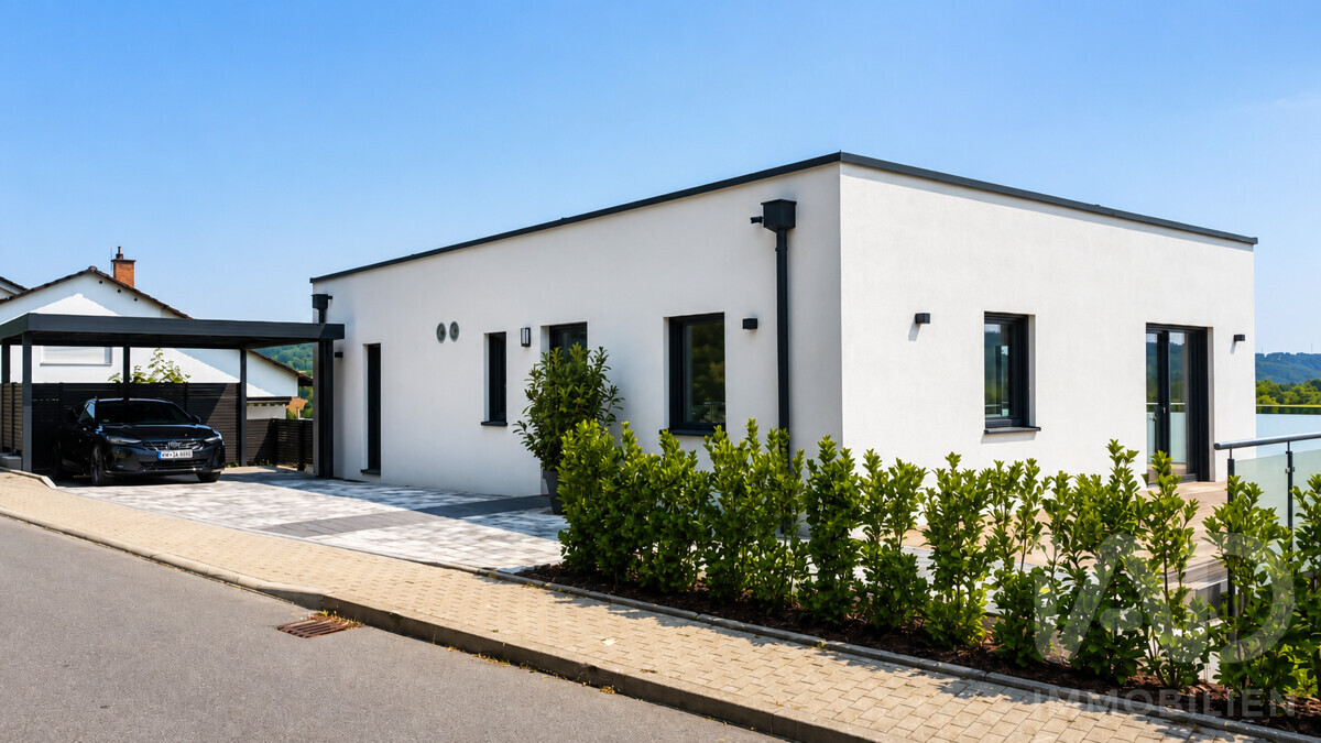 Wohnen wie im Penthouse – exklusiver Design-Bungalow mit Panoramablick über Roigheim