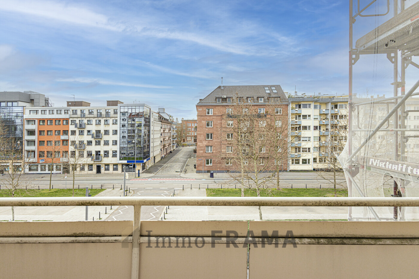 Blick vom Balkon in die Augustaanlage