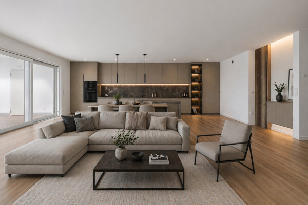 Wohnzimmer (Rendering)