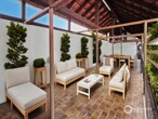 Terrassenbereich mit Digitalstaging