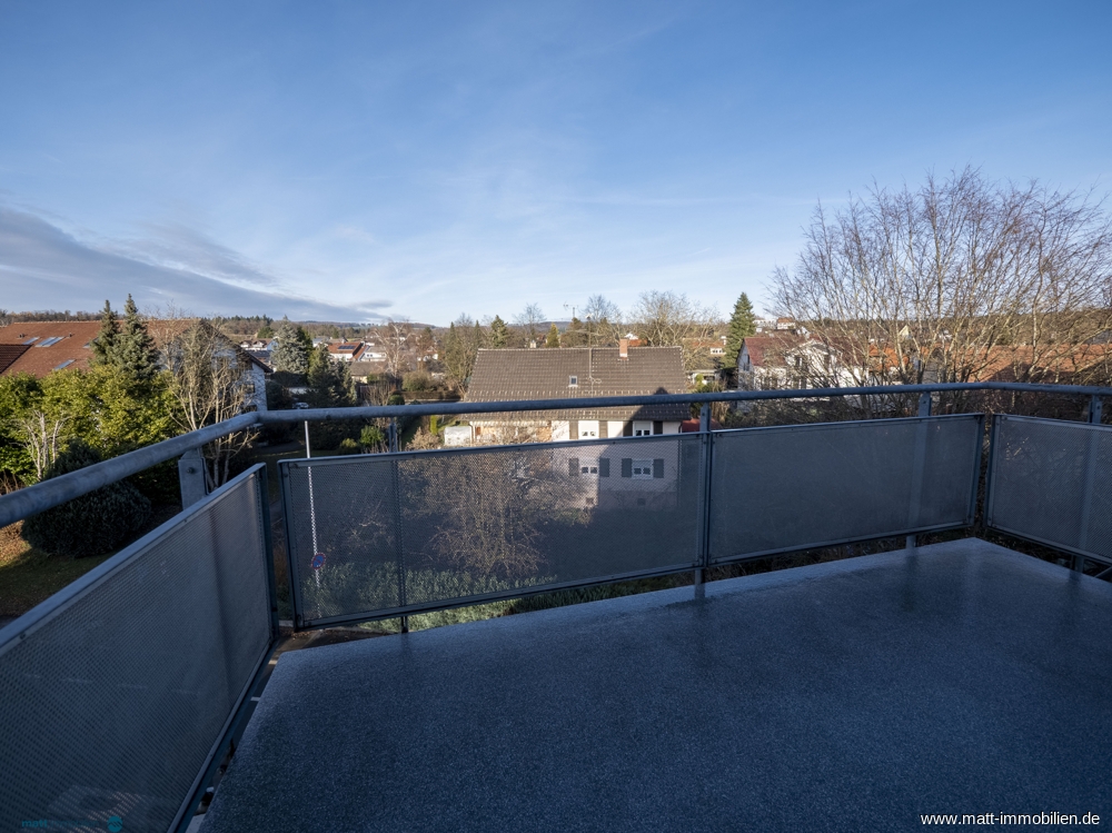 Balkon vor Schlafzimmern