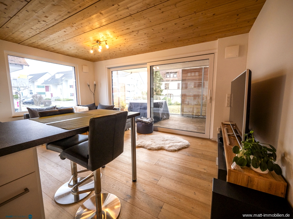 Wohnzimmer zu Terrase Sicht 1