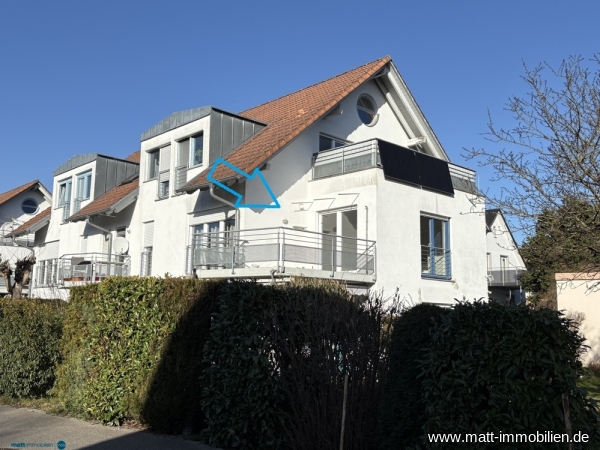 Hausansicht mit Pfeil