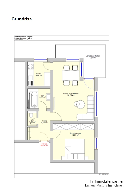 Plan Beergasse 3, Top 25, 6900