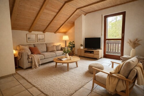 Wohnzimmer digital visualisiert