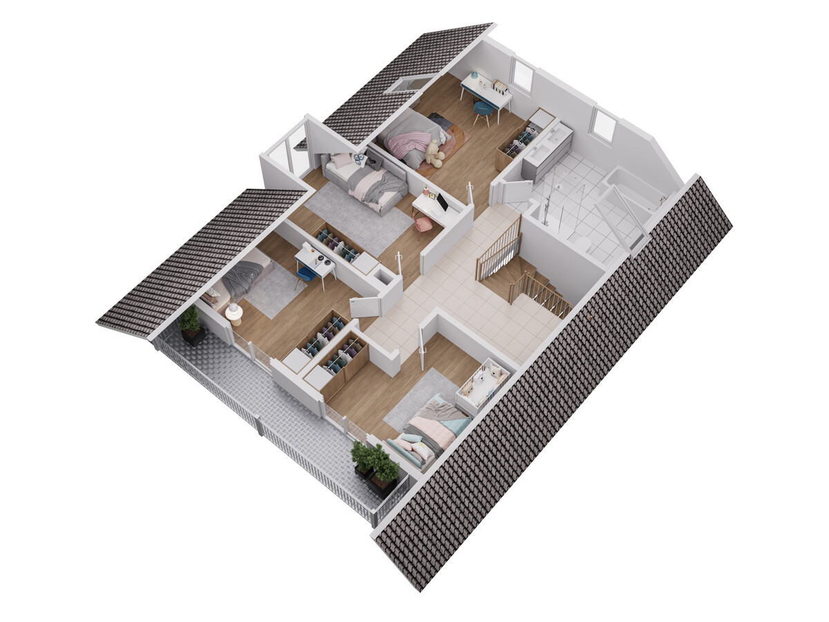 3D-Grundriss - Dachgeschoss