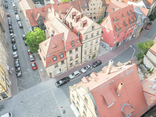 Vogelperspektive des Hauses