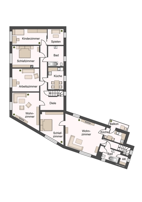 Grundriss Haus 1, OG