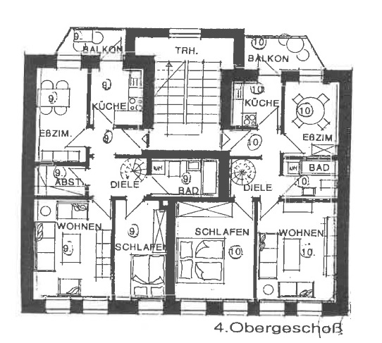 Grundriss VH 4. Obergeschoß