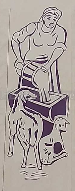 Sgraffito Werk Wasserträgerin