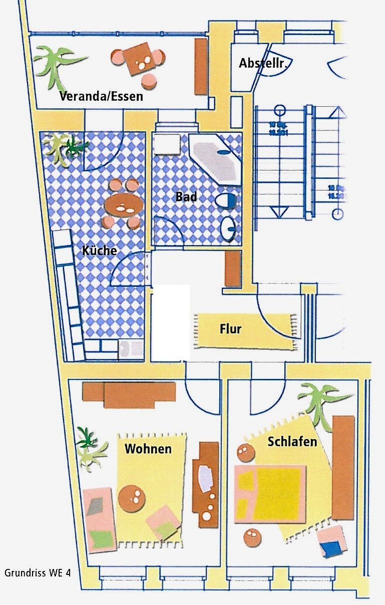 Grundriss, WE 4, 1.OG rechts