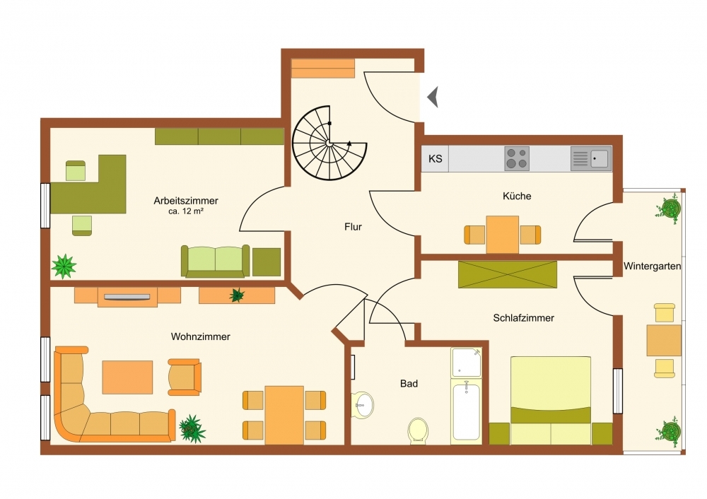 Grundriss untere Ebene