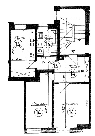 Grundriss WE14