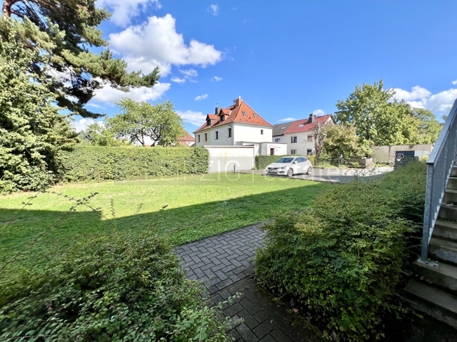 Grüner Hinterhof