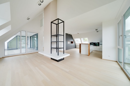 Wohnzimmer Blick in die Küche