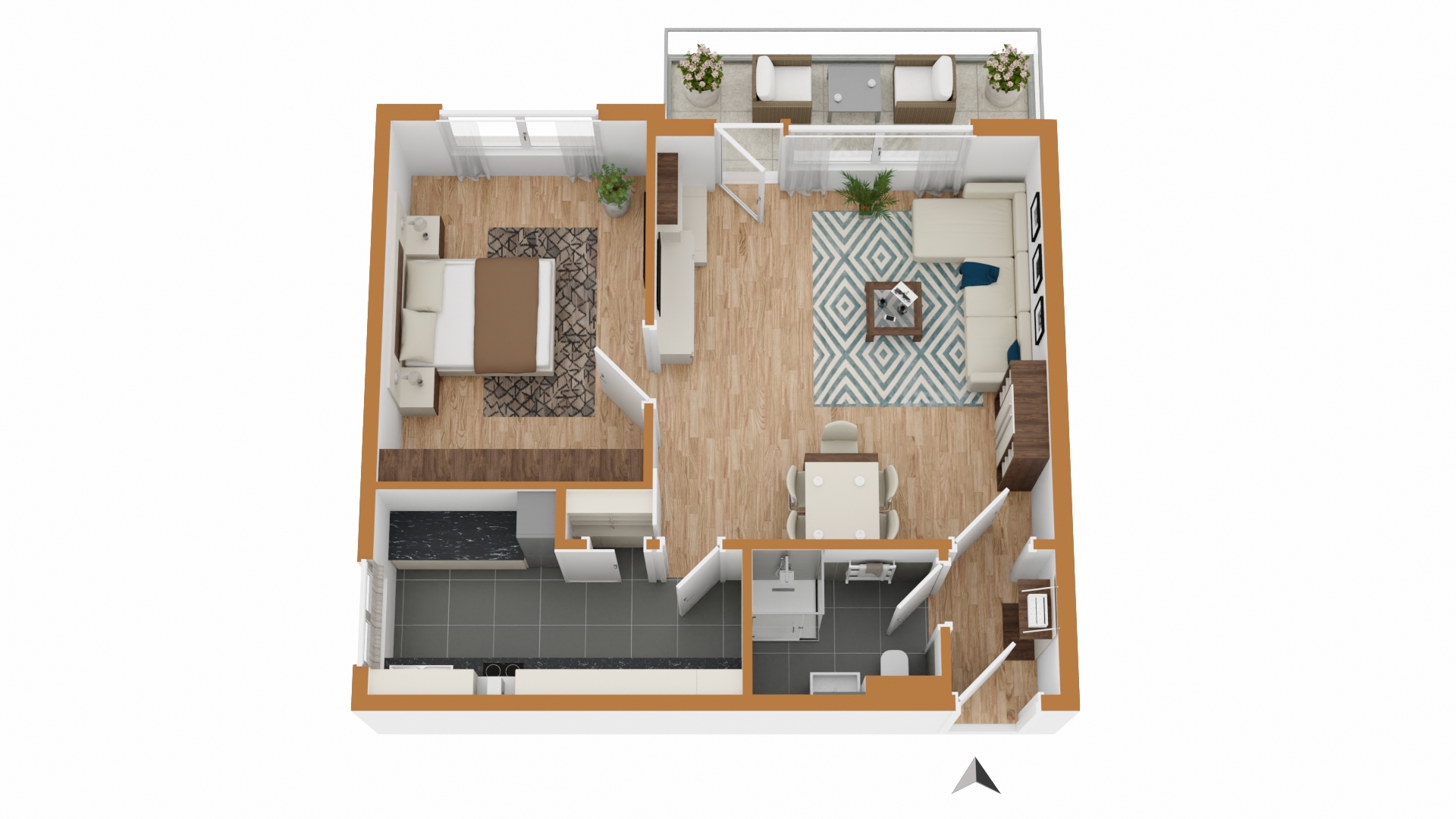 Attraktive 2-Zi-WHG mit Balkon – möbliert und top ausgestattet - einziehen und sofort wohlfühlen - Photo 1
