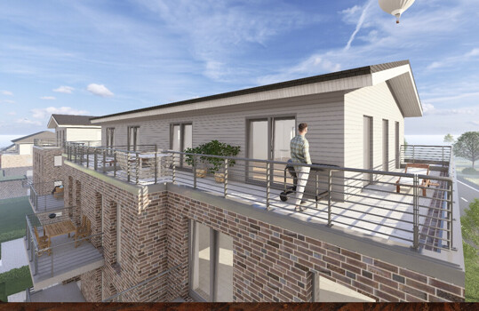 Blick auf das Penthouse