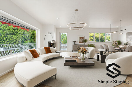 digitales homestaging Wohnzimmer