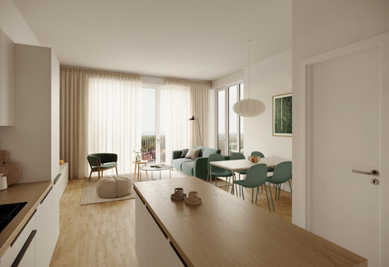 Visualisierung Wohn-und Essbereich