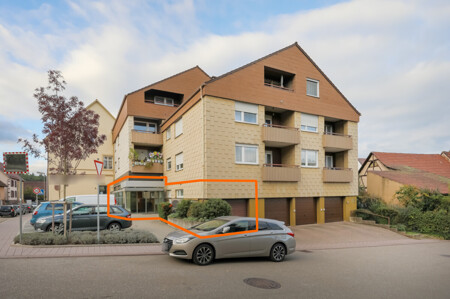 Straßenansicht, Einheit markiert