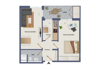 Grundriss visualisiert
