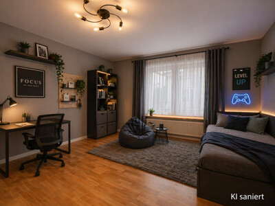 Jugendzimmer - KI möbiliert