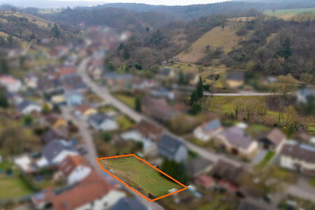 Luftansicht mit Markierung Flurstücke