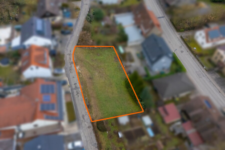 Luftansicht mit Markierung Flurstücke