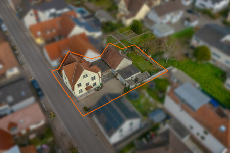 Luftansicht mit Markierung