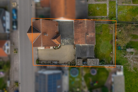 Luftansicht mit Markierung