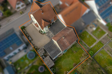 Luftansicht mit Markierung