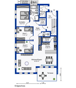 Grundriss EG 4-Zimmer