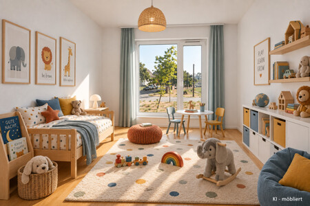 Zimmer 2 KI-möbliert als Kinderzimmer
