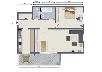 Grundriss Wohnung
