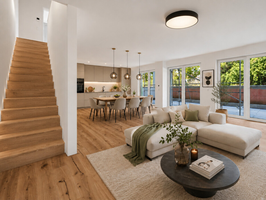 Visualisierung - Wohn- und Esszimmer 