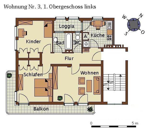 Trier-Nord: Traumhafte Wohnung in zentraler Lage: 3 Zimmer, Einbauküche, 2 Balkone & Garage! - Photo 1