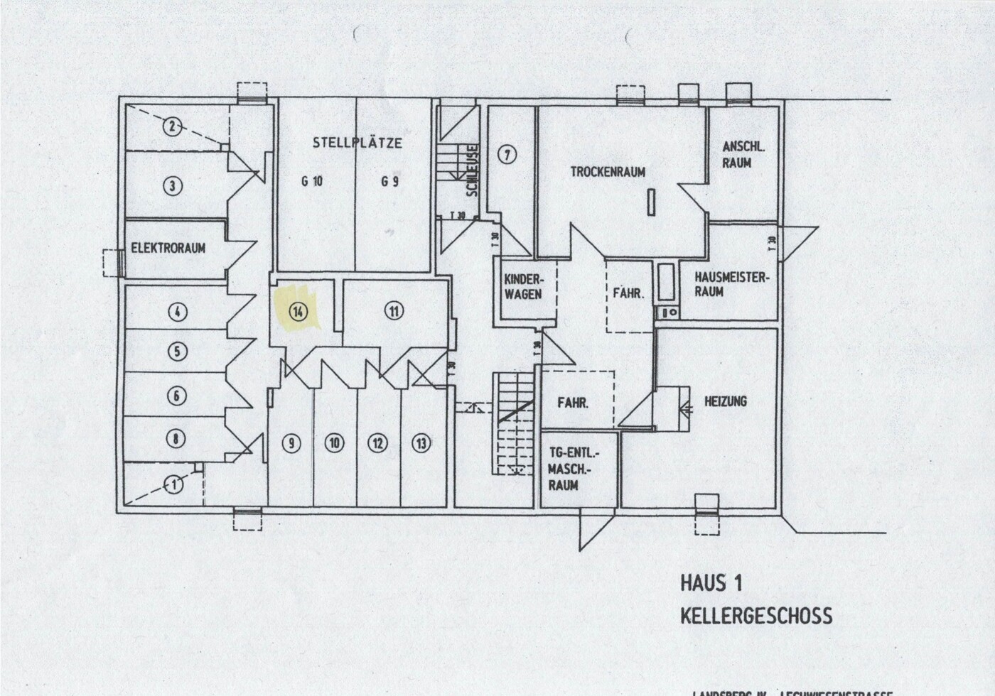Grundriss Kellergeschoss
