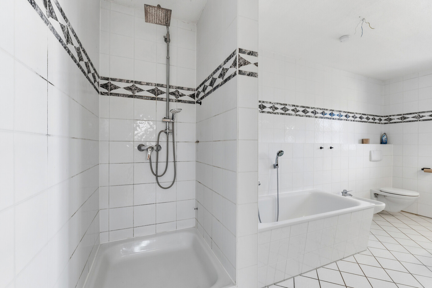 Bad mit Wanne, Dusche + Bidet