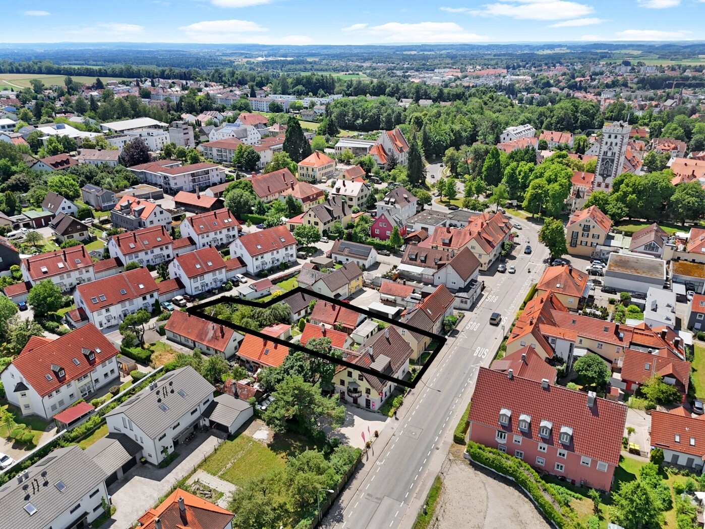 Ansicht III mit Bayertor markiert