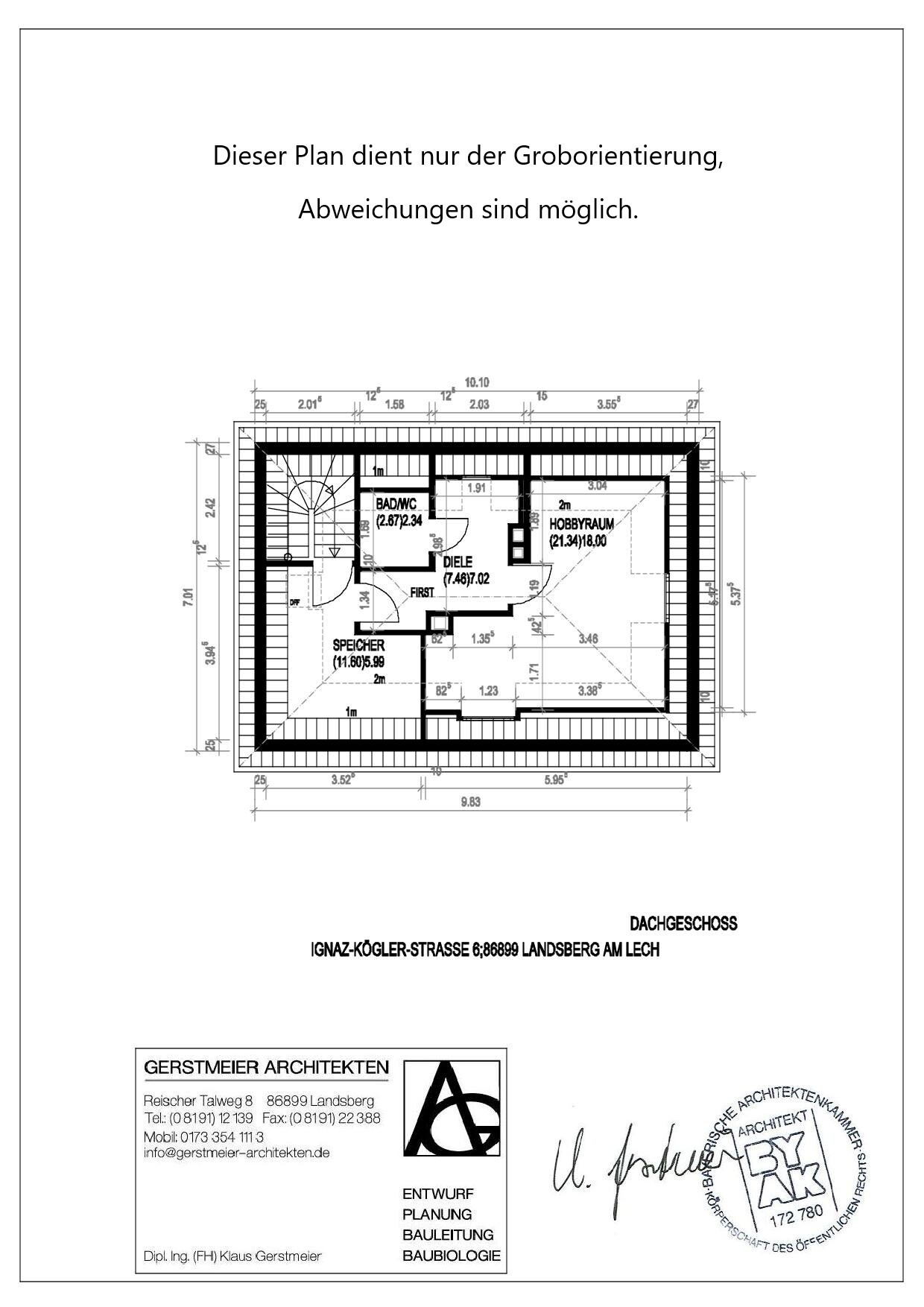 Grundriss -Dachgeschoss