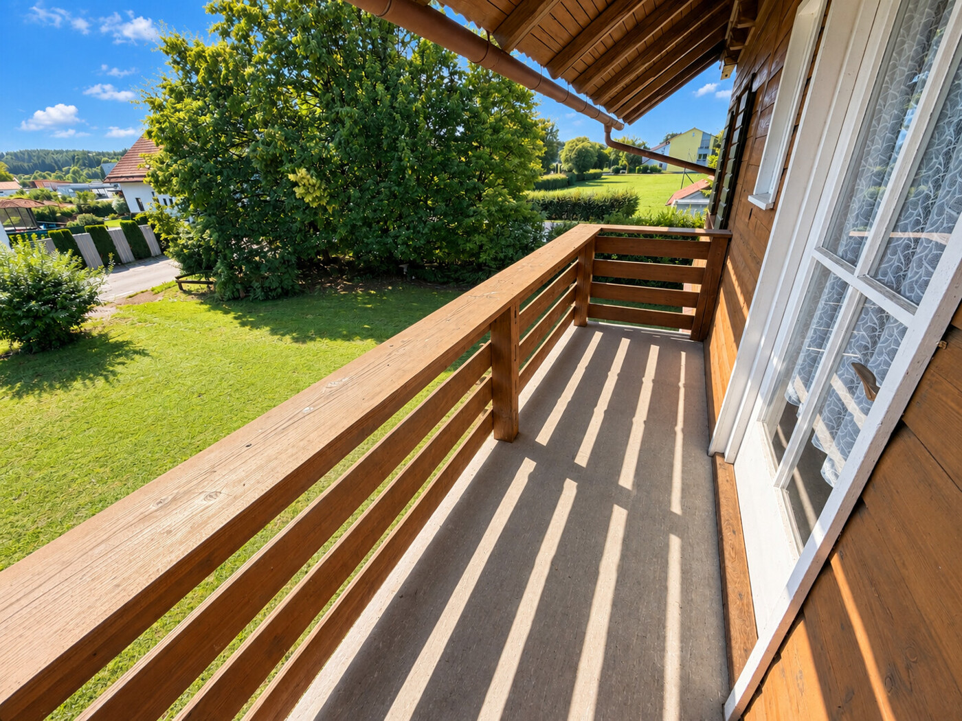 Balkon mit Blick ins Grüne